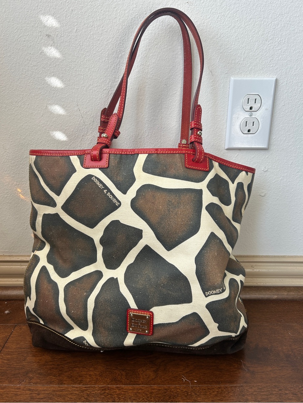 Dooney & Burke giraffe print handbag